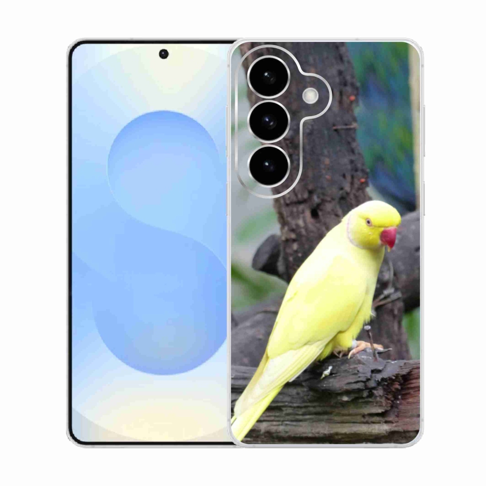 Gélový kryt mmCase na Samsung Galaxy S26 - papagáj alexander žltý