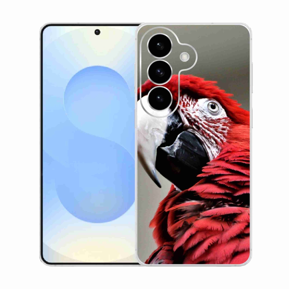 Gélový kryt mmCase na Samsung Galaxy S26 - papagáj ara červený
