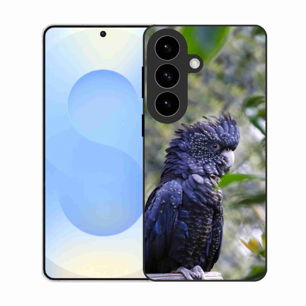 Gélový kryt mmCase na Samsung Galaxy S26 - papagáj kakadu čierny