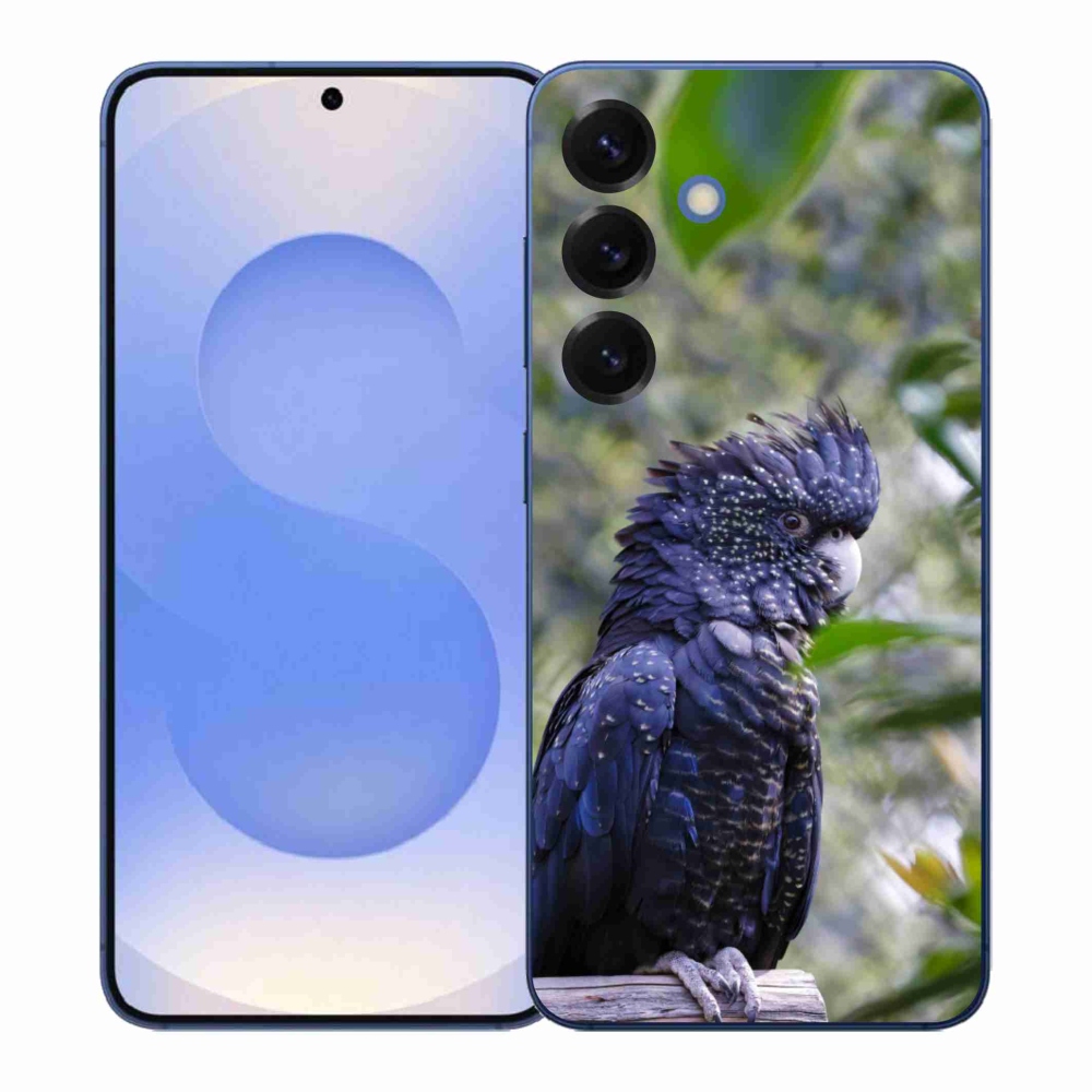 Gélový kryt mmCase na Samsung Galaxy S26+ - papagáj kakadu čierny