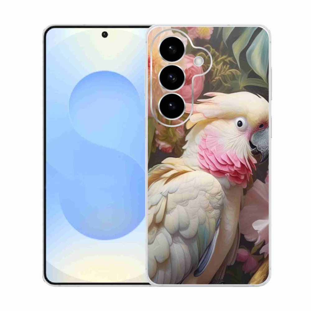 Gélový kryt mmCase na Samsung Galaxy S26 - papagáj kakadu ružový 2