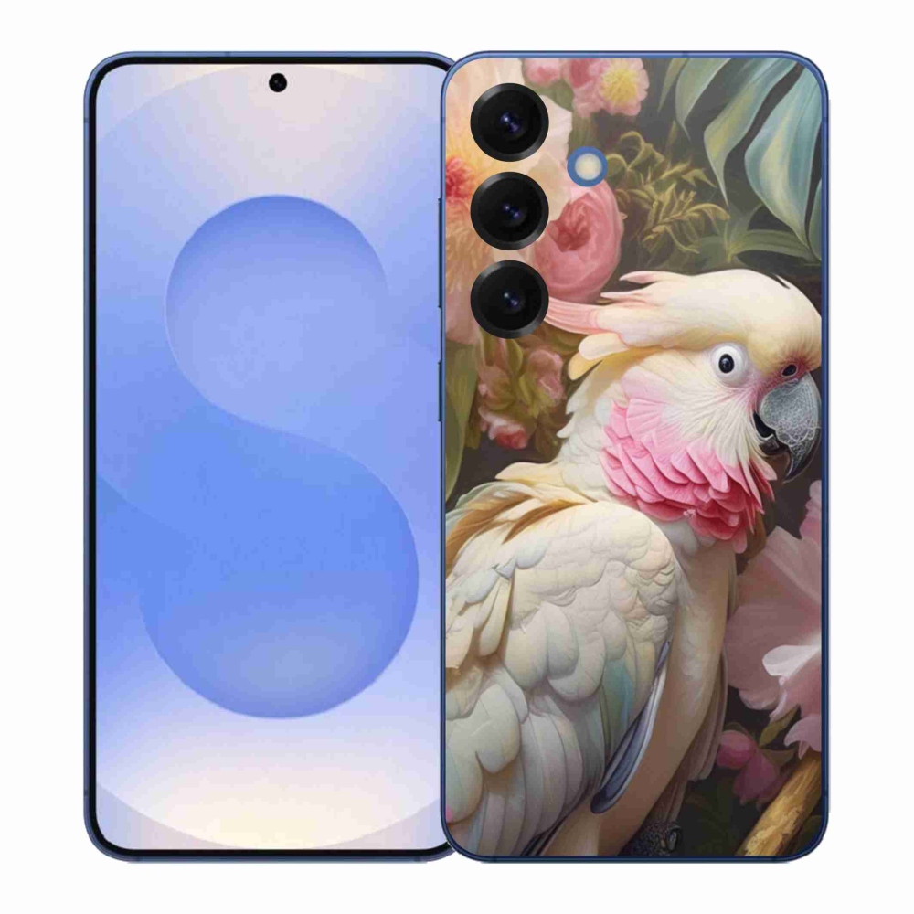 Gélový kryt mmCase na Samsung Galaxy S26+ - papagáj kakadu ružový 2