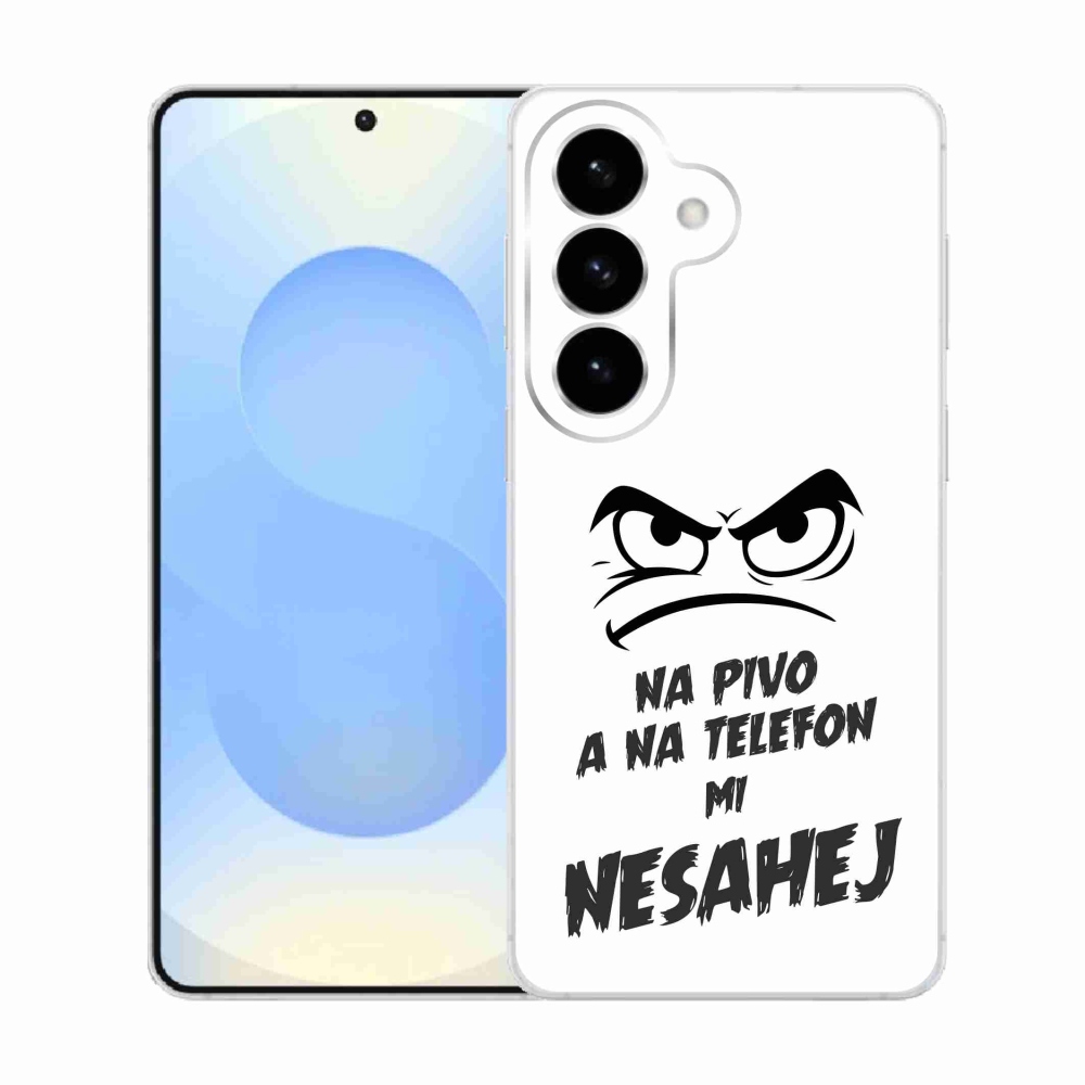 Gélový kryt mmCase na Samsung Galaxy S26 - pivný motív 2 biele pozadie