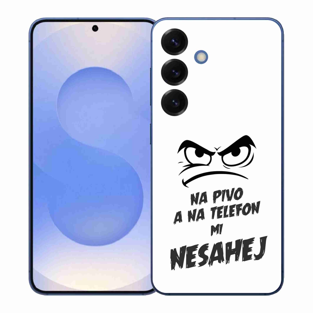 Gélový kryt mmCase na Samsung Galaxy S26+ - pivný motív 2 biele pozadie