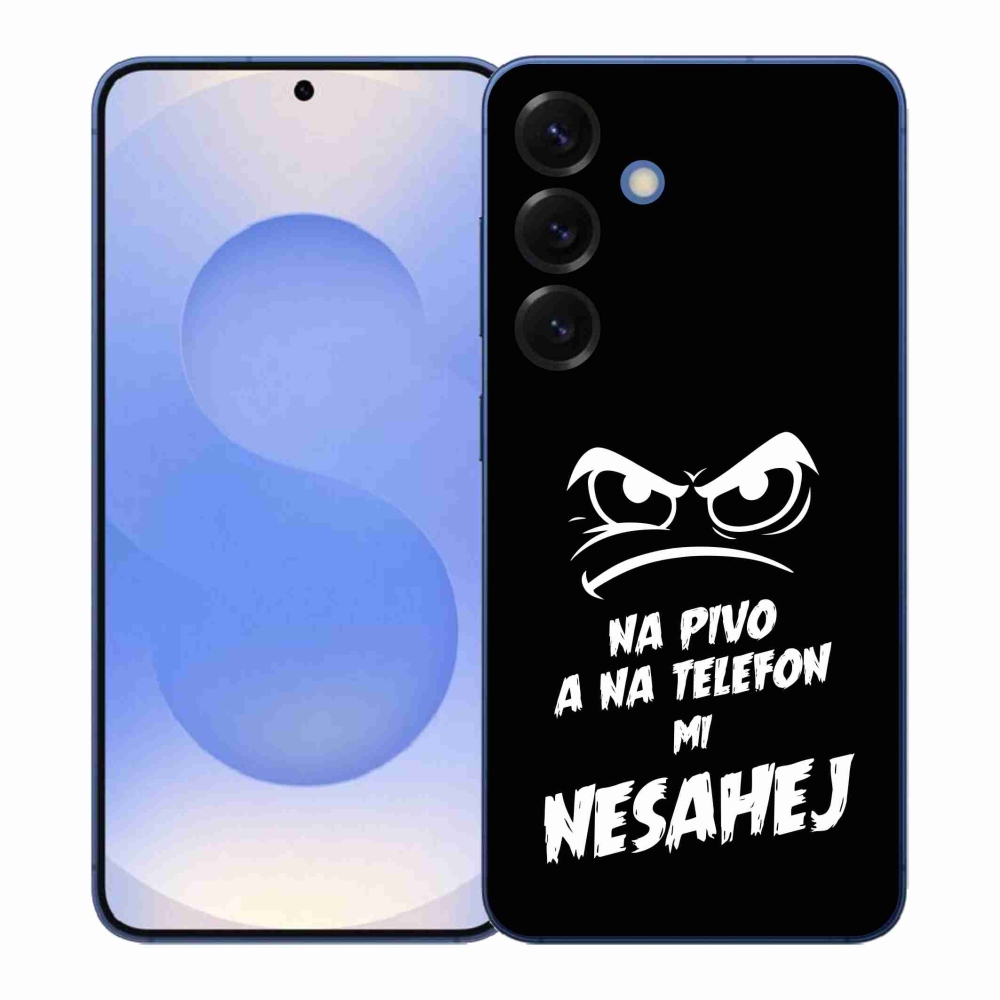 Gélový kryt mmCase na Samsung Galaxy S26+ - pivný motív 2 čierne pozadie