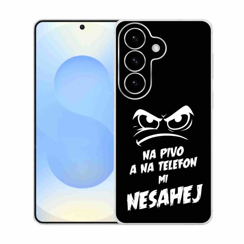 Gélový kryt mmCase na Samsung Galaxy S26 - pivný motív 2 čierne pozadie