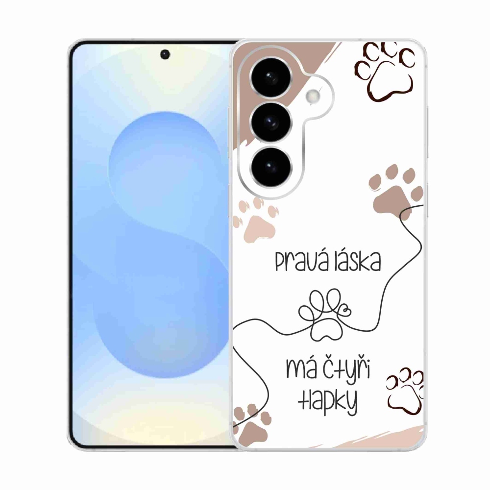 Gélový kryt mmCase na Samsung Galaxy S26 - psí motív 1 biele pozadie