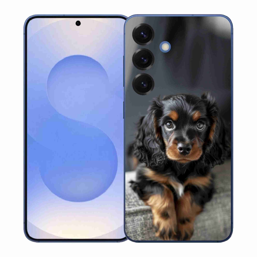 Gélový kryt mmCase na Samsung Galaxy S26+ - roztomilý dlhosrstý jazvečík