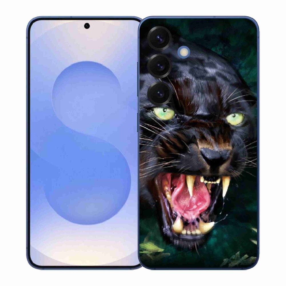Gélový kryt mmCase na Samsung Galaxy S26+ - rozzúrený čierny panter