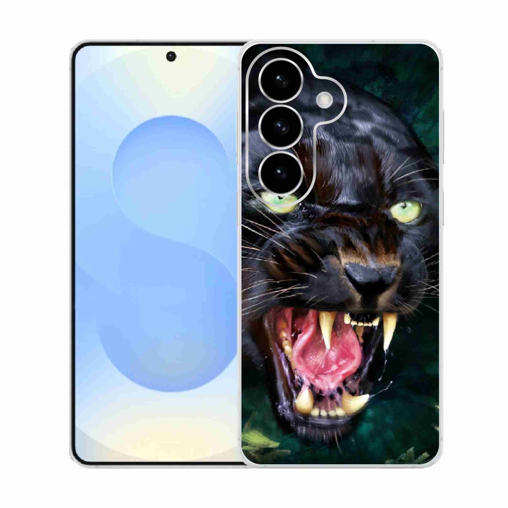 Gélový kryt mmCase na Samsung Galaxy S26 - rozzúrený čierny panter