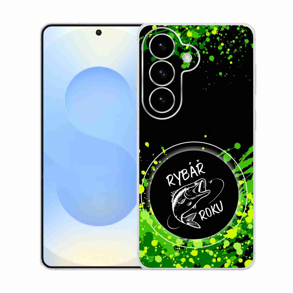 Gélový kryt mmCase na Samsung Galaxy S26 - rybár roka čierne pozadie