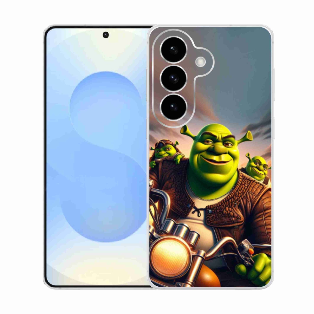 Gélový kryt mmCase na Samsung Galaxy S26 - shrek na motorke