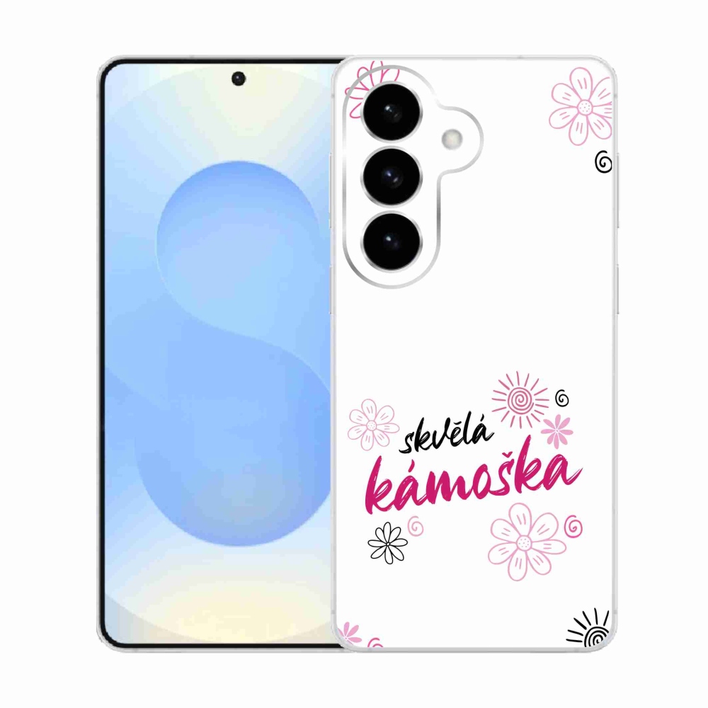 Gélový kryt mmCase na Samsung Galaxy S26 - skvelá kamoška biele pozadie