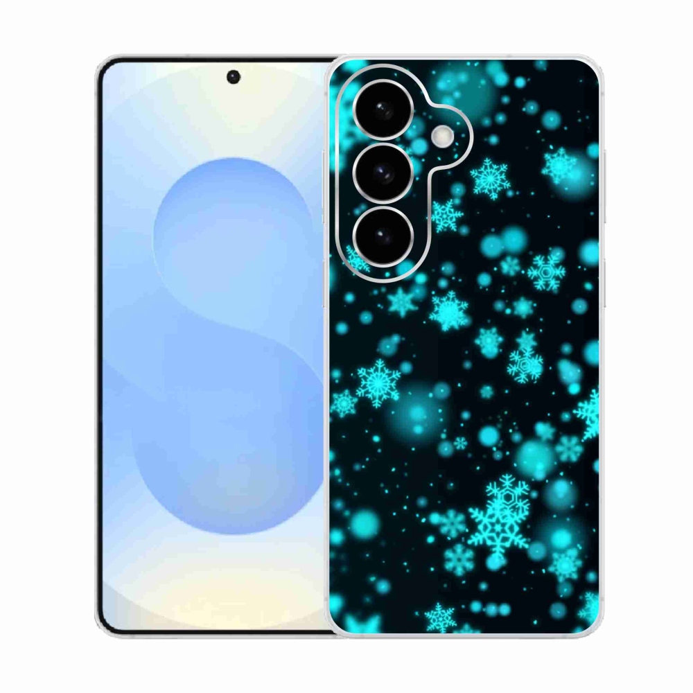 Gélový kryt mmCase na Samsung Galaxy S26 - snehové vločky 1