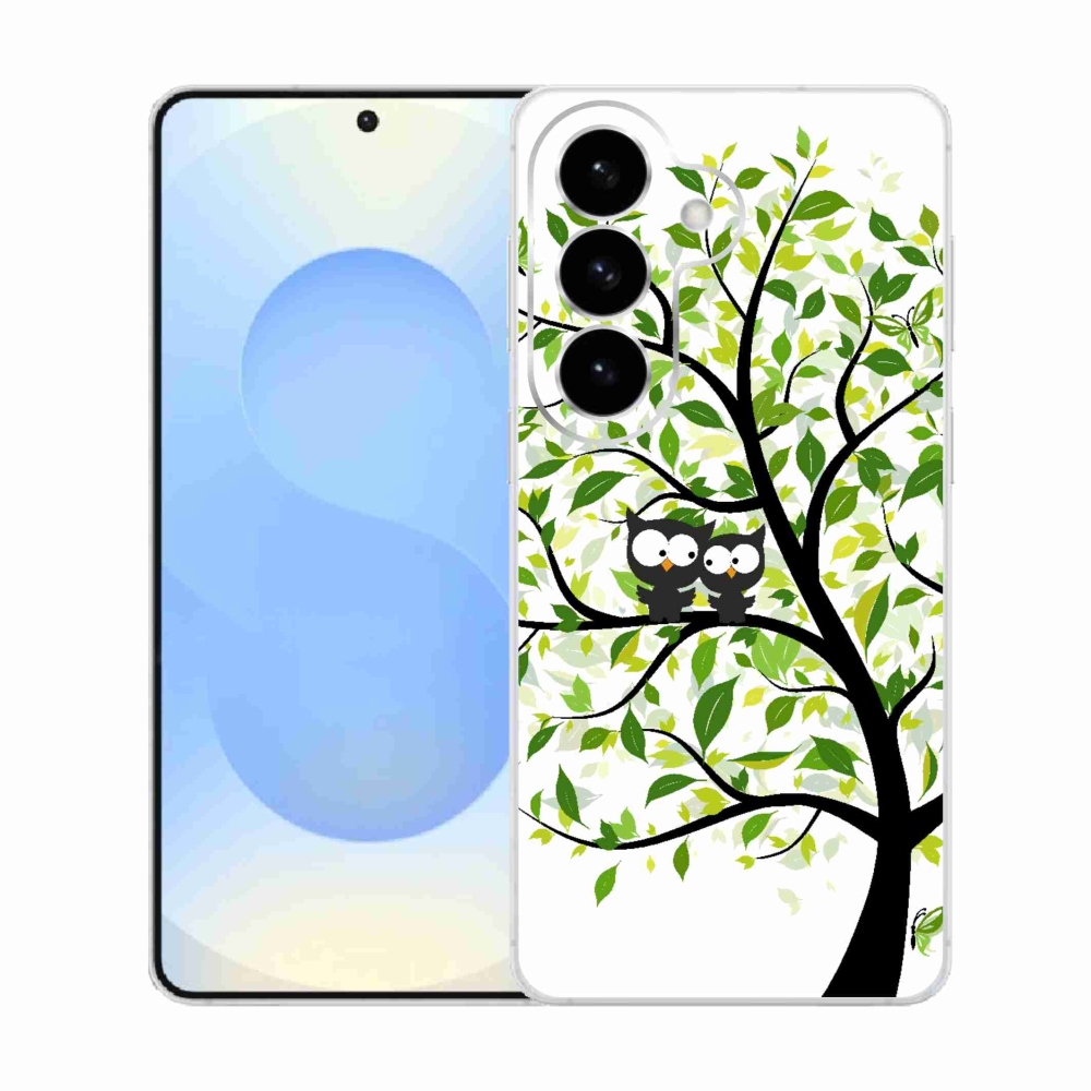 Gélový kryt mmCase na Samsung Galaxy S26 - sovičky na strome