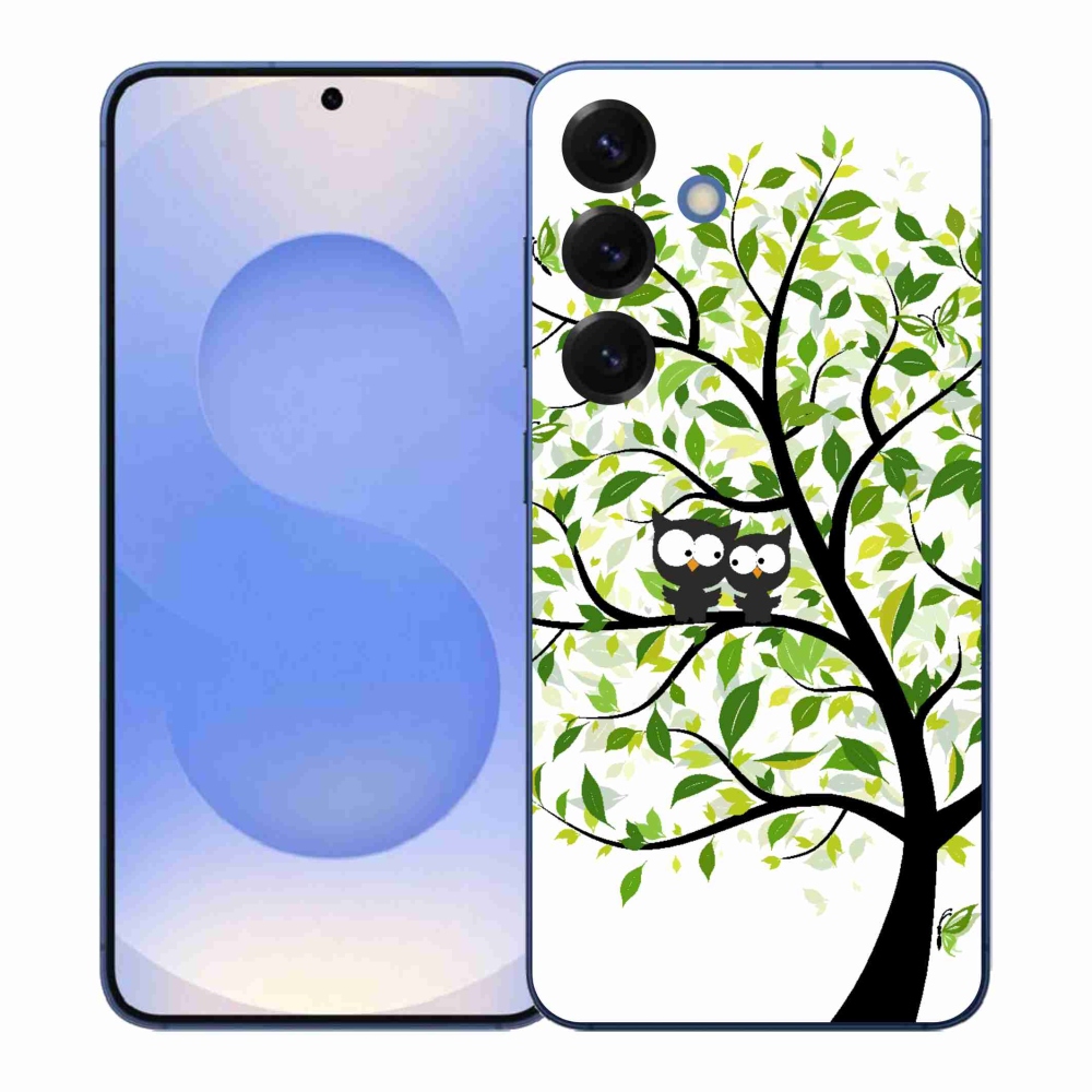 Gélový kryt mmCase na Samsung Galaxy S26+ - malej sovy na strome