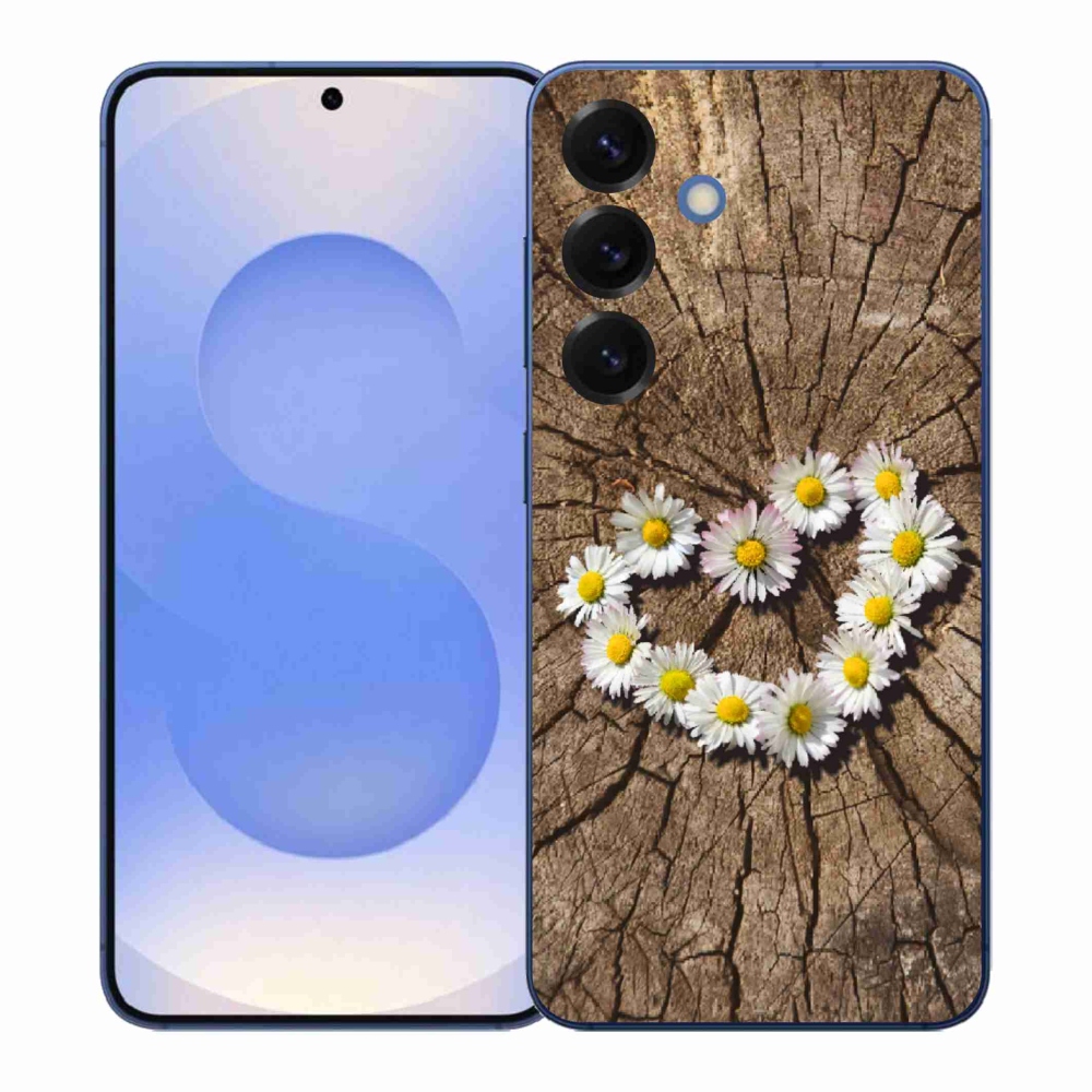 Gélový kryt mmCase na Samsung Galaxy S26+ - srdce z margaréty