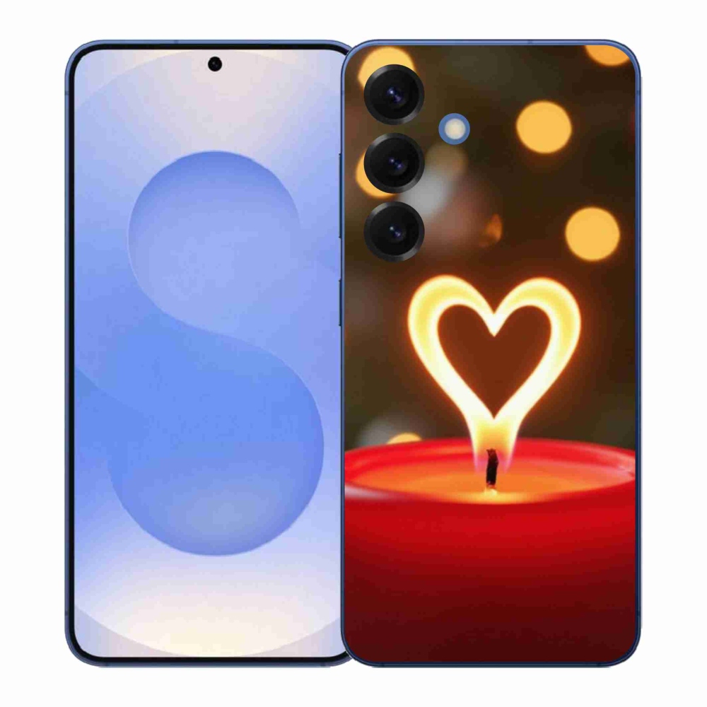 Gélový kryt mmCase na Samsung Galaxy S26+ - srdce z plameňa