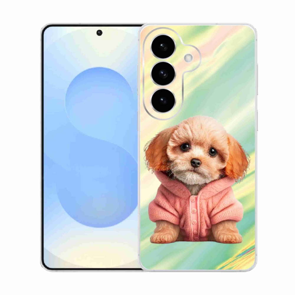 Gélový kryt mmCase na Samsung Galaxy S26 - šteňa vo svetri