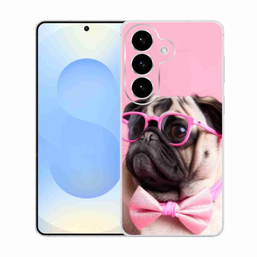 Gélový kryt mmCase na Samsung Galaxy S26 - štýlový mops