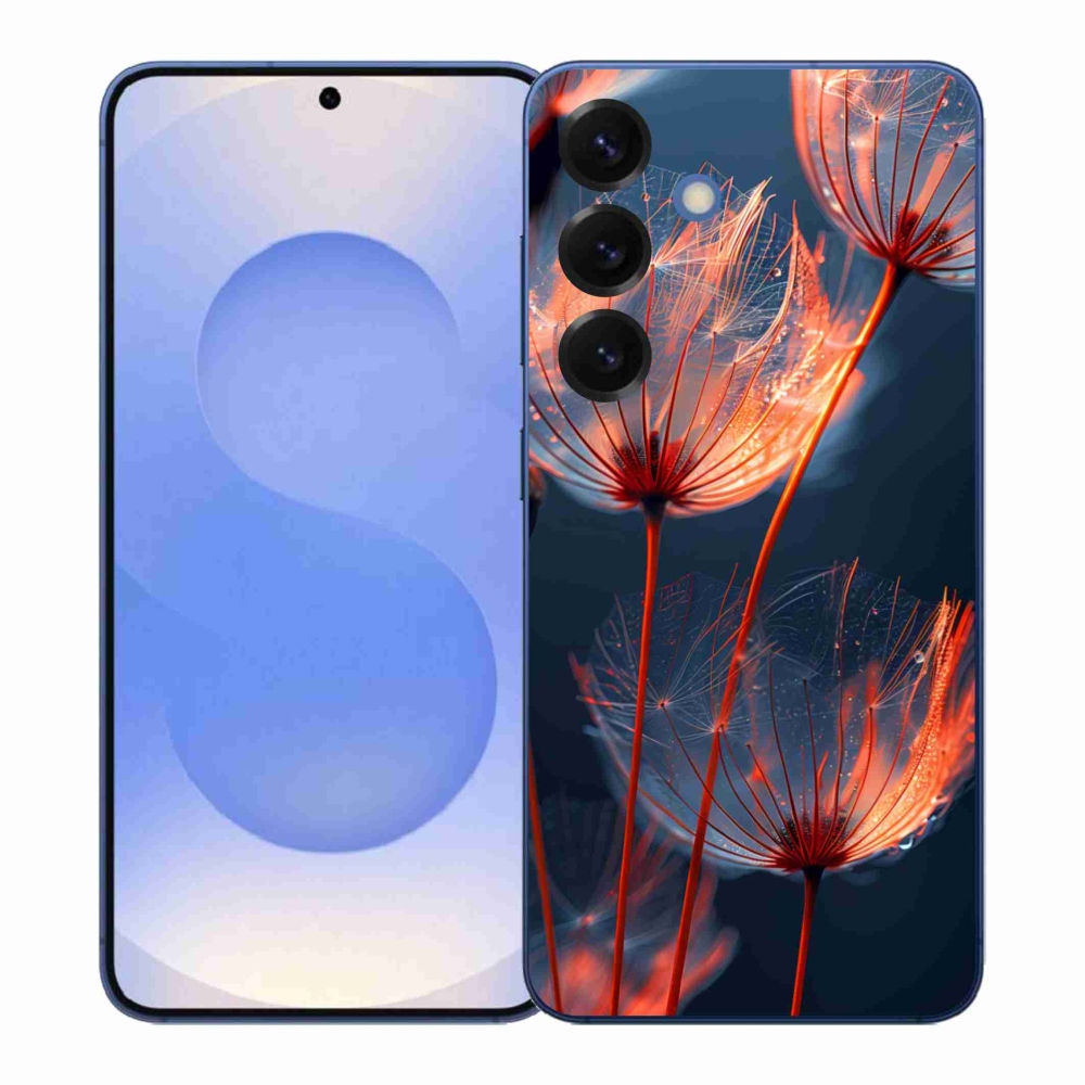 Gélový kryt mmCase na Samsung Galaxy S26+ - svetielkujúce páperie