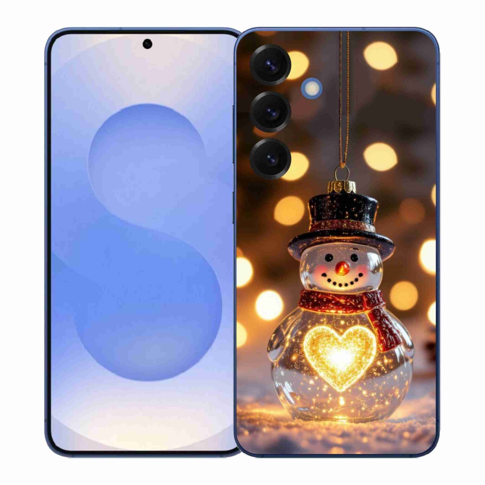 Gélový kryt mmCase na Samsung Galaxy S26+ - svietiaci vianočný snehuliak