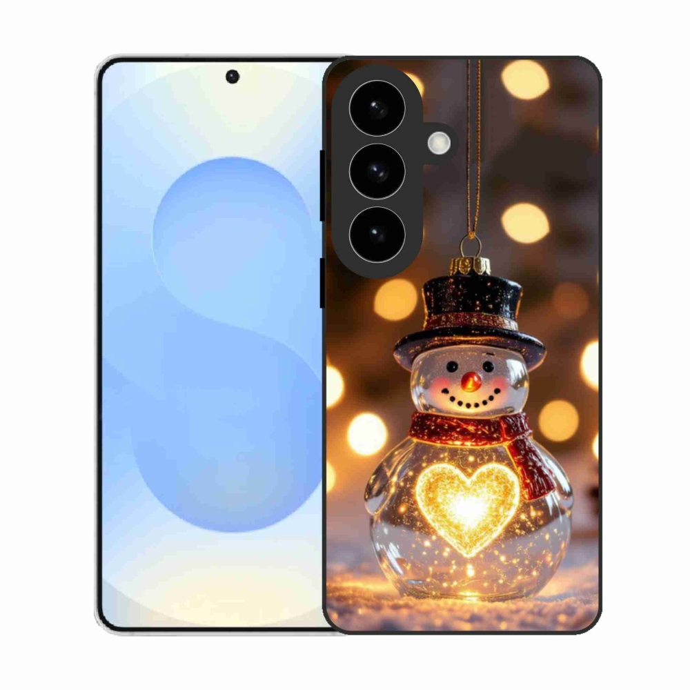 Gélový kryt mmCase na Samsung Galaxy S26 - svietiaci vianočný snehuliak