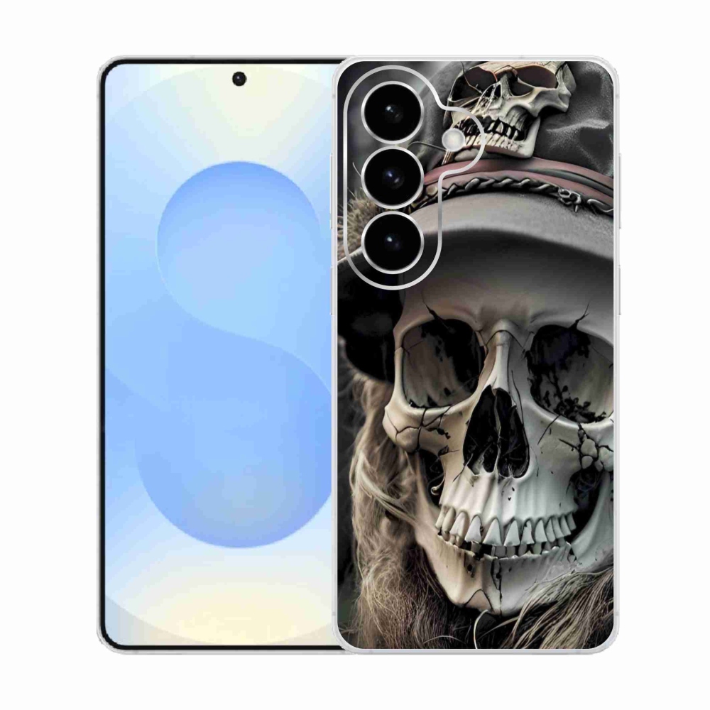 Gélový kryt mmCase na Samsung Galaxy S26 - temná lebka
