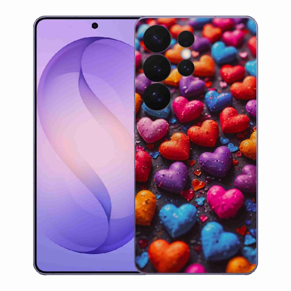 Gélový kryt mmCase na Samsung Galaxy S26 Ultra - farebné srdcia