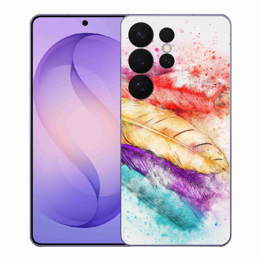 Gélový kryt mmCase na Samsung Galaxy S26 Ultra - farebné perie