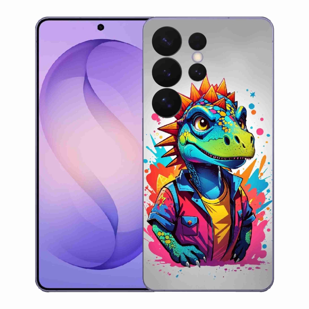Gélový kryt mmCase na Samsung Galaxy S26 Ultra - farebný dinosaurus