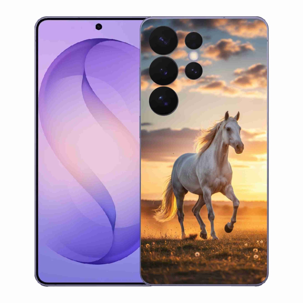 Gélový kryt mmCase na Samsung Galaxy S26 Ultra - bežiaci biely kôň 2