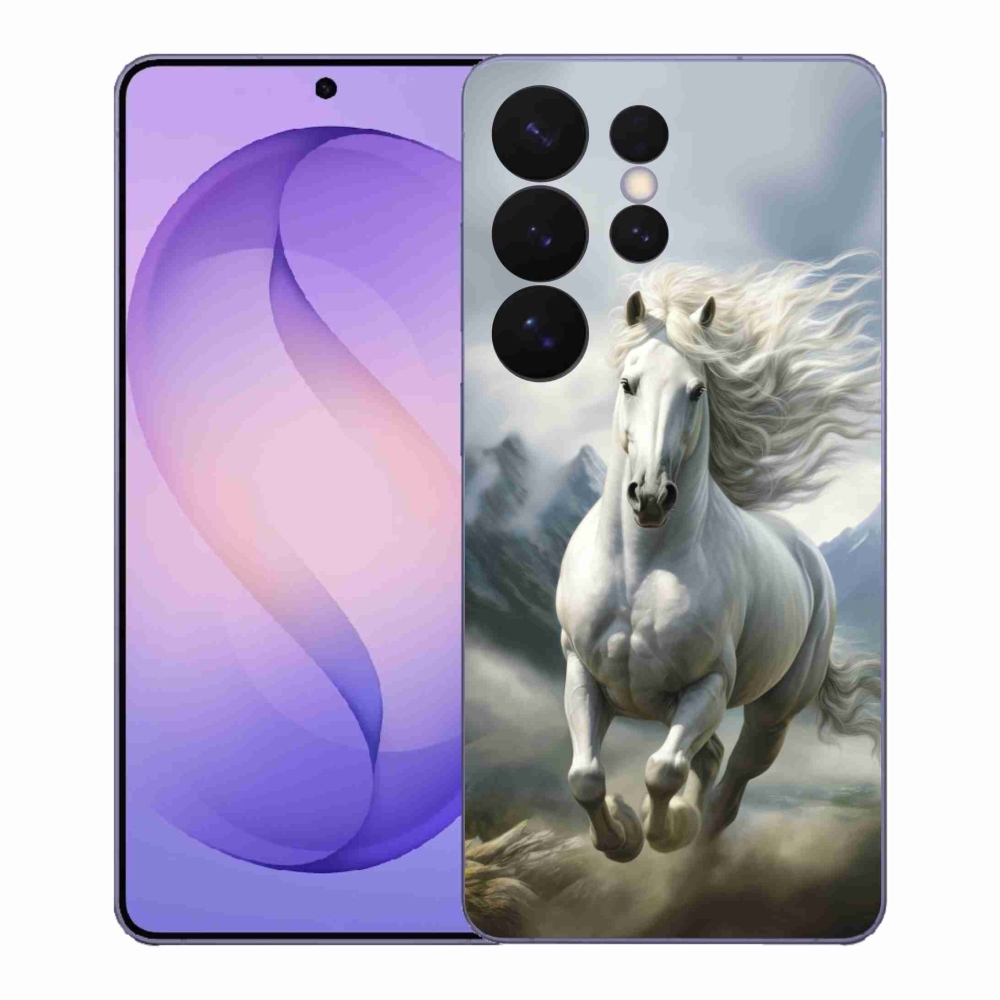 Gélový kryt mmCase na Samsung Galaxy S26 Ultra - bežiaci biely kôň 3