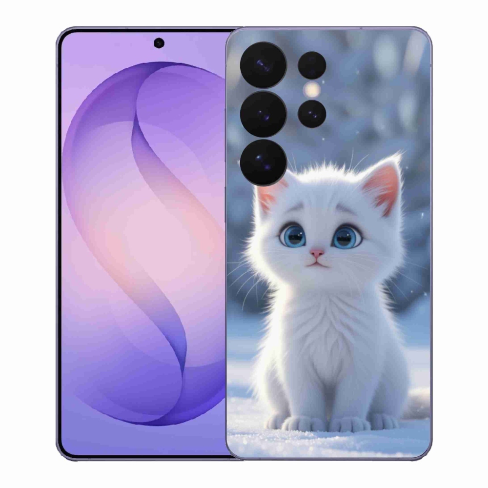 Gélový kryt mmCase na Samsung Galaxy S26 Ultra - biele mačiatko 3