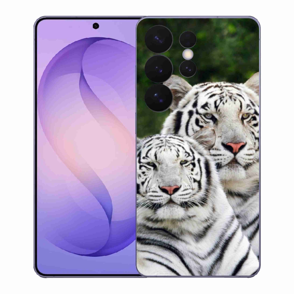 Gélový kryt mmCase na Samsung Galaxy S26 Ultra - bieli tigre