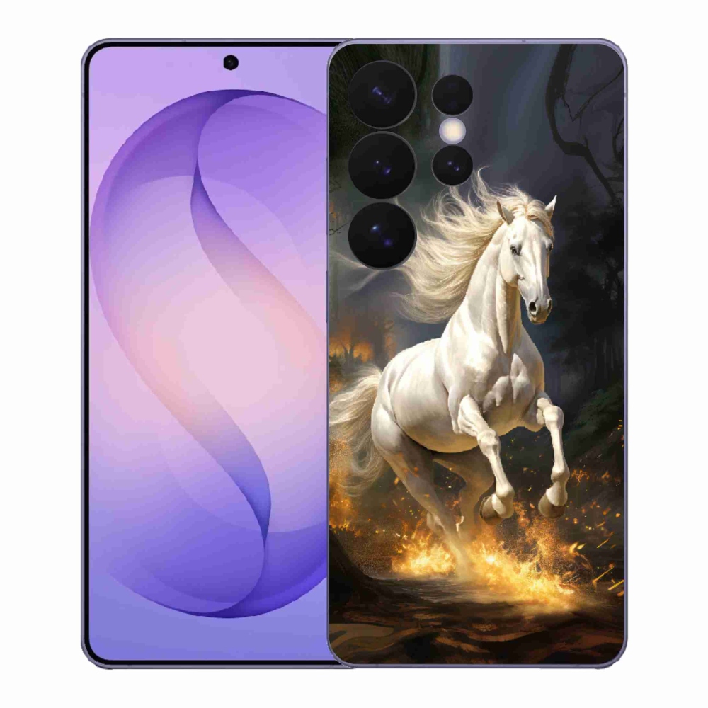 Gélový kryt mmCase na Samsung Galaxy S26 Ultra - biely kôň 2