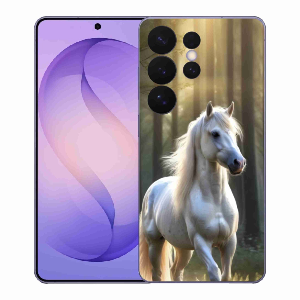 Gélový kryt mmCase na Samsung Galaxy S26 Ultra - biely kôň 3