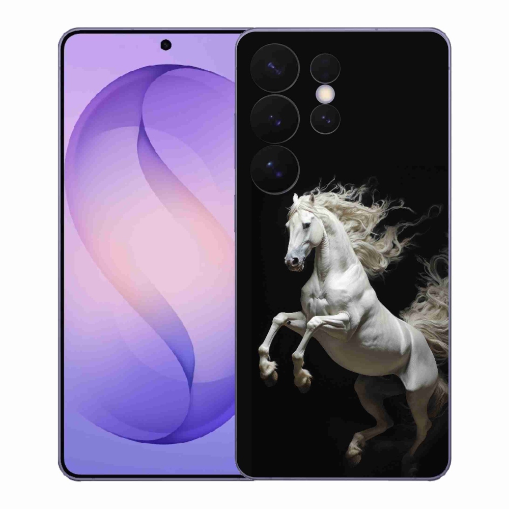 Gélový kryt mmCase na Samsung Galaxy S26 Ultra - biely kôň 4