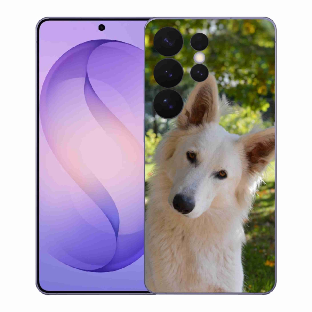 Gélový kryt mmCase na Samsung Galaxy S26 Ultra - biely švajčiarsky ovčiak 1