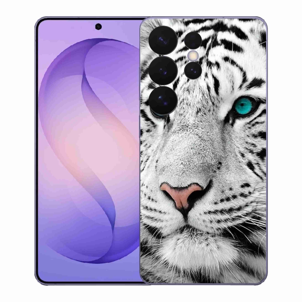 Gélový kryt mmCase na Samsung Galaxy S26 Ultra - biely tiger
