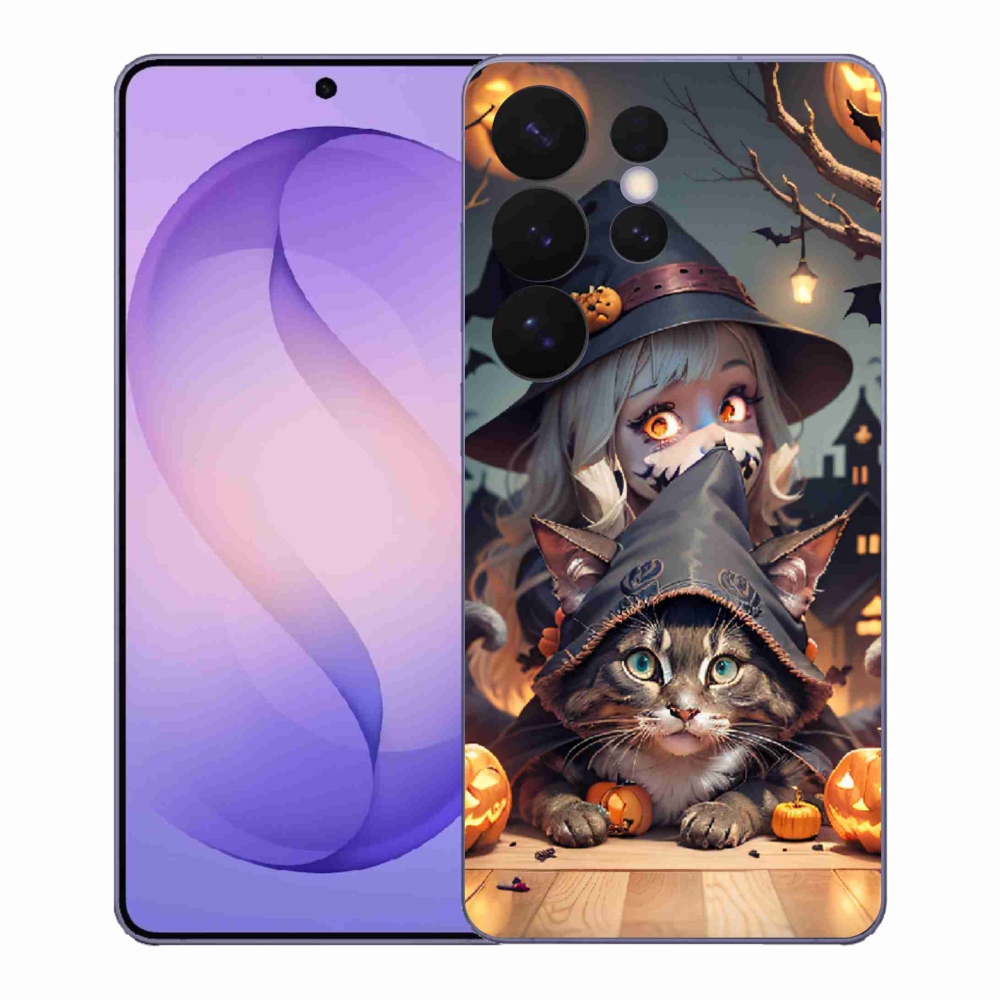 Gélový kryt mmCase na Samsung Galaxy S26 Ultra - čarodejnica s mačkou