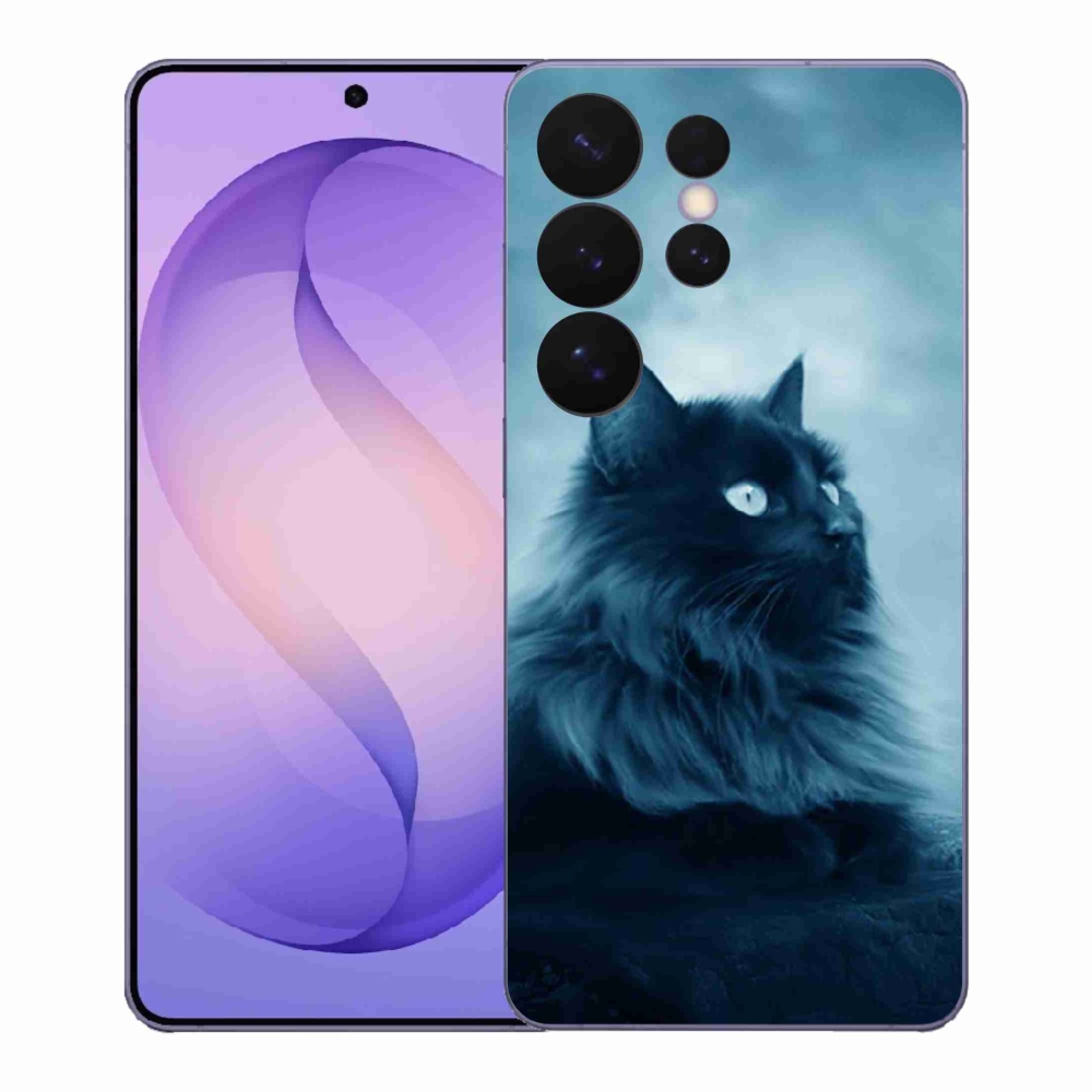 Gélový kryt mmCase na Samsung Galaxy S26 Ultra - čierna mačka 1