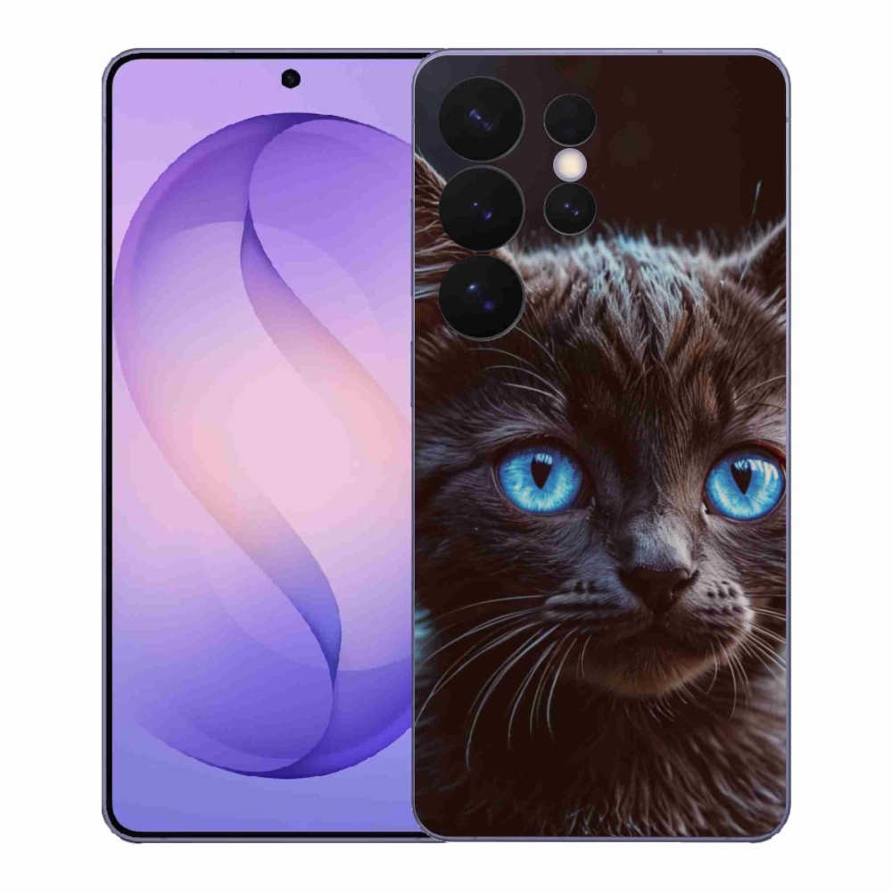 Gélový kryt mmCase na Samsung Galaxy S26 Ultra - čierne mačiatko 2