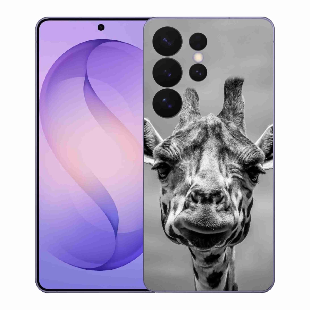 Gélový kryt mmCase na Samsung Galaxy S26 Ultra - čiernobiela žirafa
