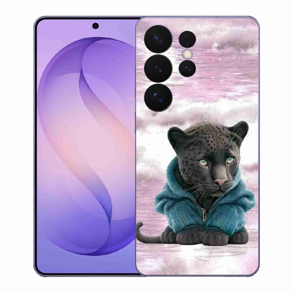 Gélový kryt mmCase na Samsung Galaxy S26 Ultra - čierny panter vo svetri