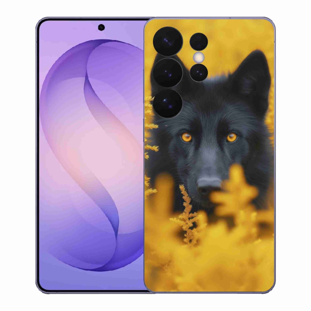 Gélový kryt mmCase na Samsung Galaxy S26 Ultra - čierny vlk 2