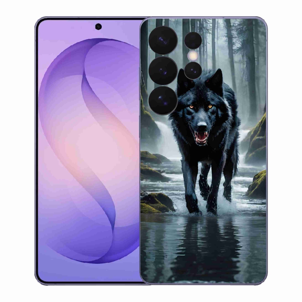 Gélový kryt mmCase na Samsung Galaxy S26 Ultra - čierny vlk