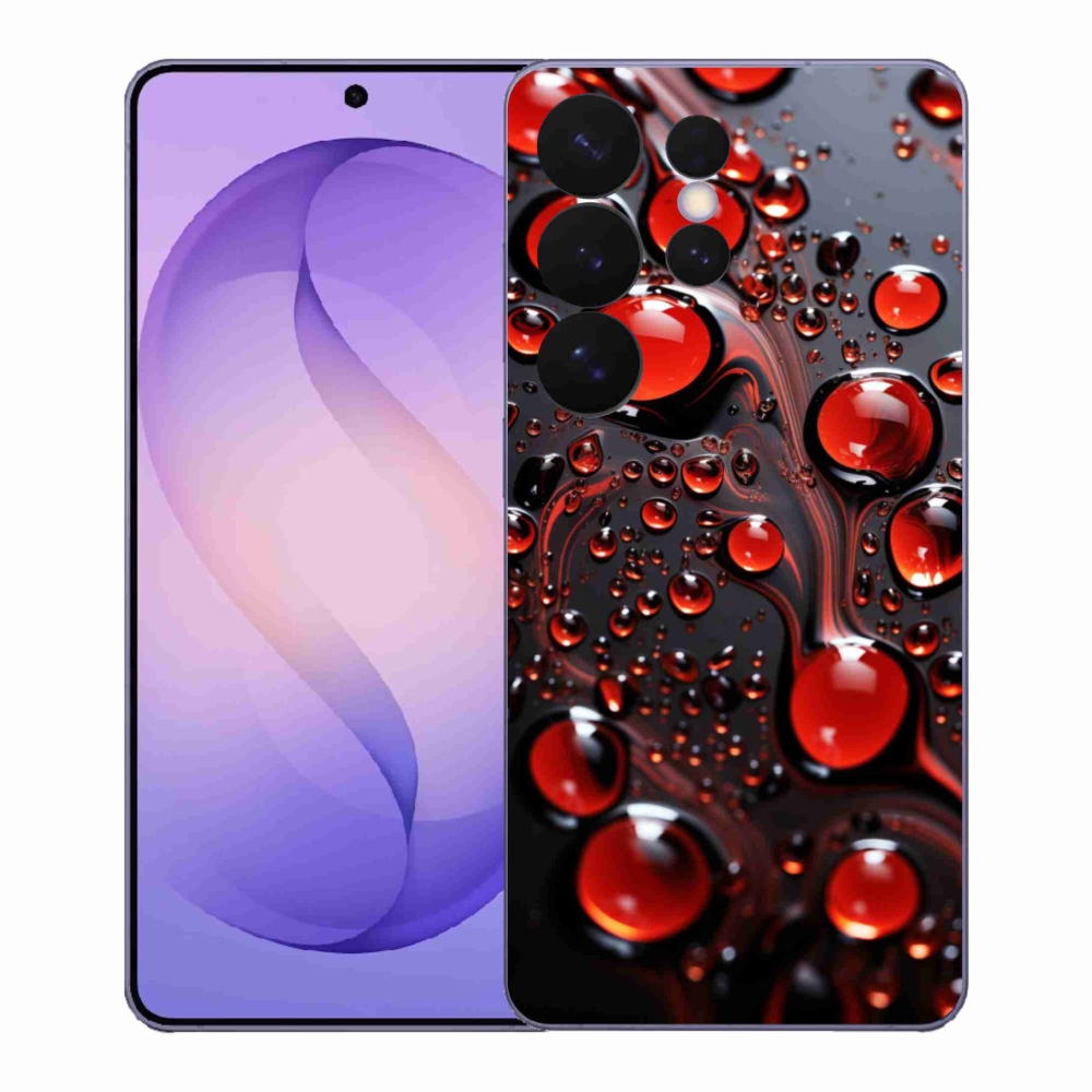 Gélový kryt mmCase na Samsung Galaxy S26 Ultra - červené kvapky 2