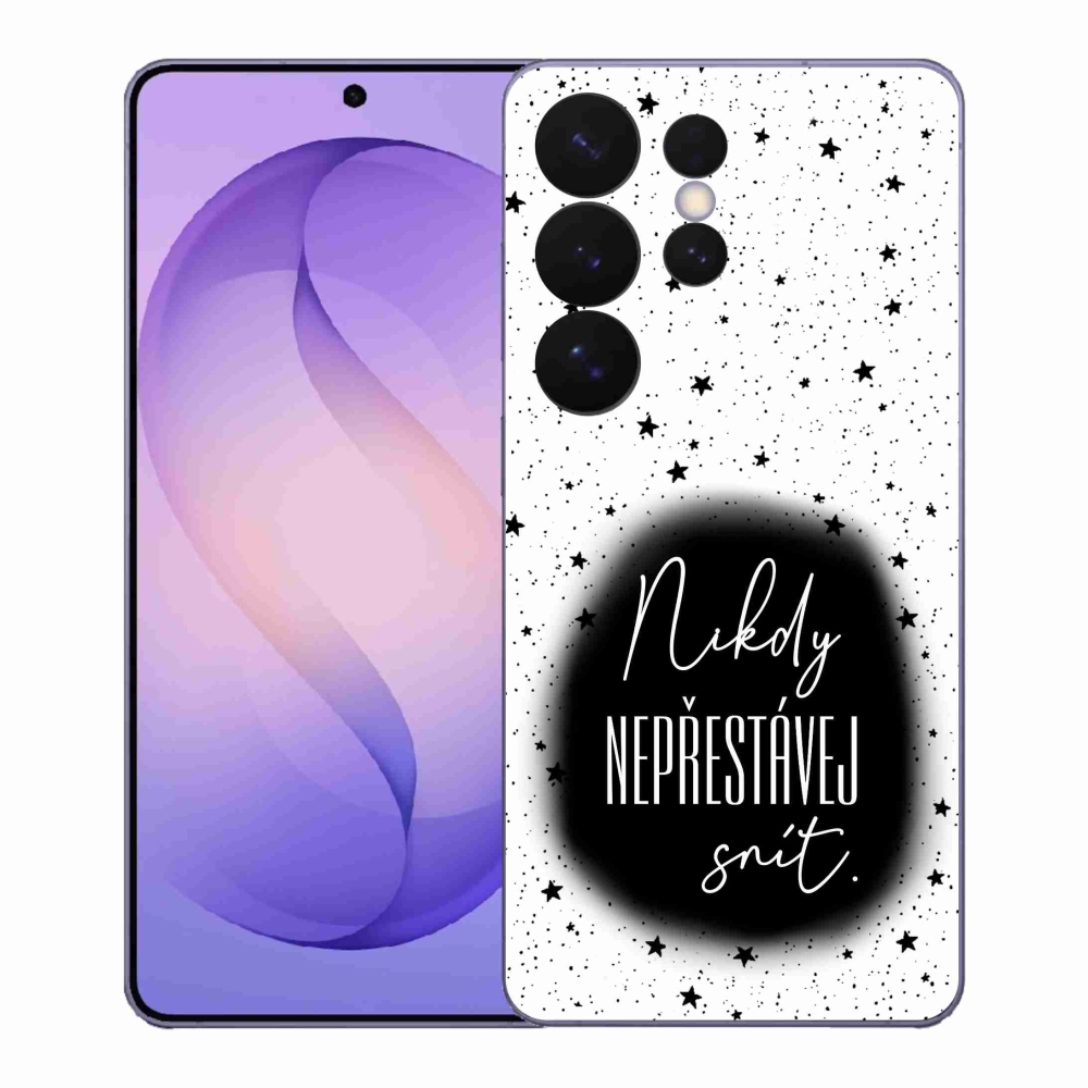 Gélový kryt mmCase na Samsung Galaxy S26 Ultra - citát 1 čiernobiele pozadie