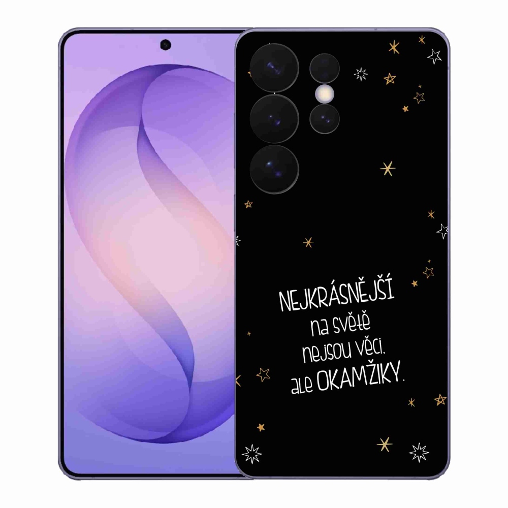 Gélový kryt mmCase na Samsung Galaxy S26 Ultra - citát 4 čierne pozadie